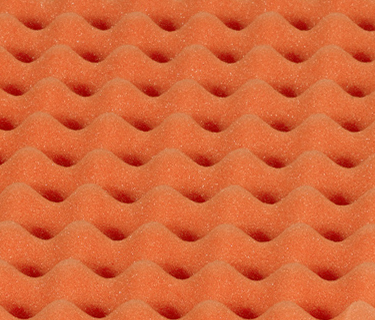 Noppenschaumstoff orange Orangene Schaumstoffplatten mit Noppenprofil