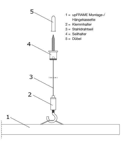 aixFOAM HANGER grace für Schallabsorber mit upFRAME