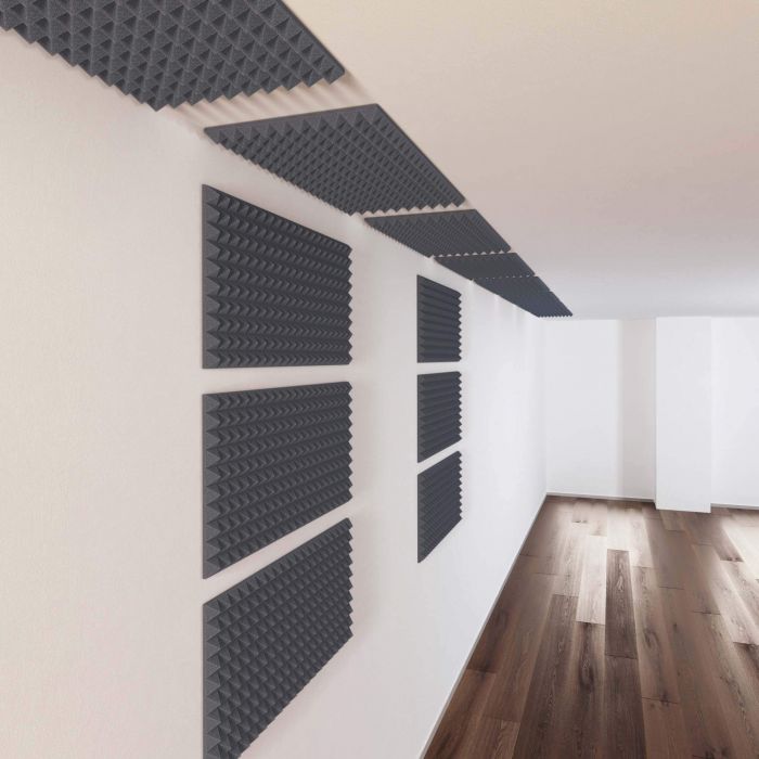 Pyramidenschaumstoff TYP 100x100x7 Akustikschaumstoff Schall dämmmatten Dämmung 