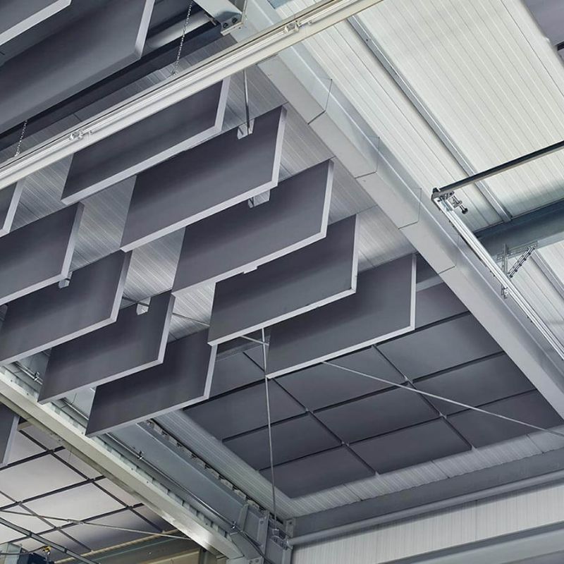 aixFOAM Industry - Schallschutzlösungen Montagesysteme für Wand & Decke für Industriehallen und Werkstätten
