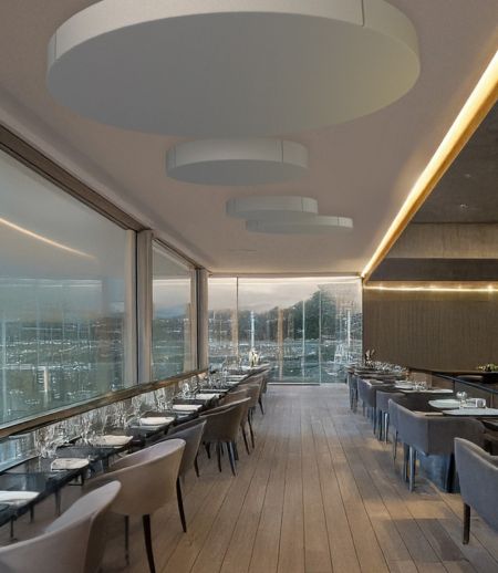Deckenabsorber in der Gastronomie