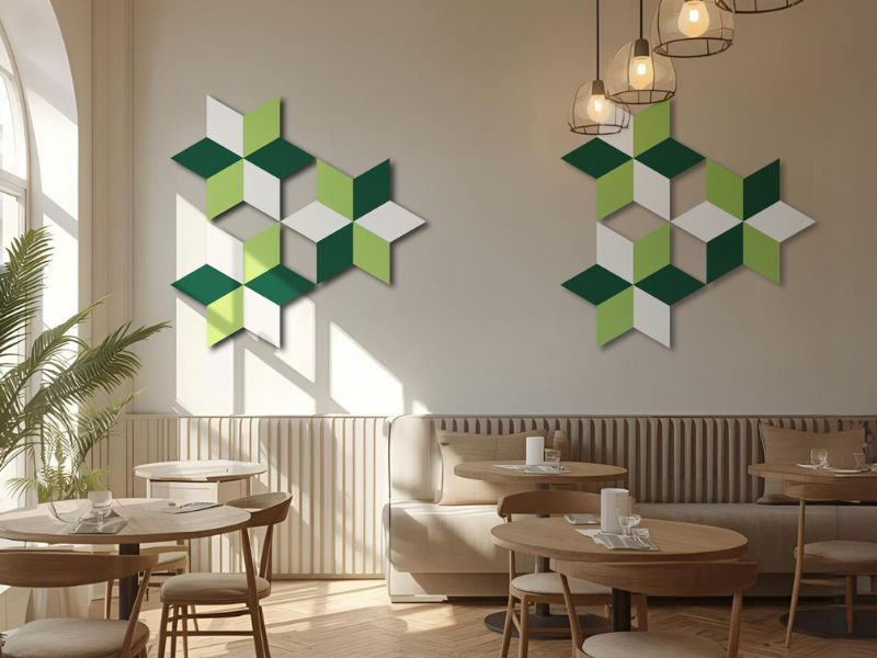 Akustikelement DIAMENSIONS in einem Café