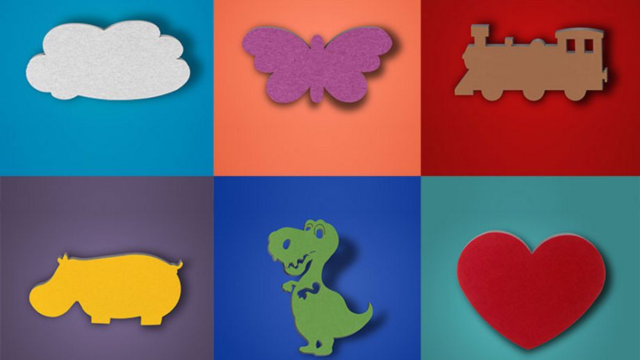 SCHLUMMERLAND Cloud und FELT Drop an der Wand in einem Kindergarten SCHLUMMERLAND Cloud und FELT Drop an der Wand in einem Kindergarten