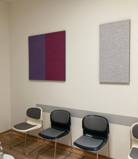 FELT Absorber, die einen Farbakzent im Raum setzen
