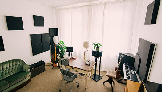 WUPPERwerft Tonstudio mit aixFOAM Schallabsorbern