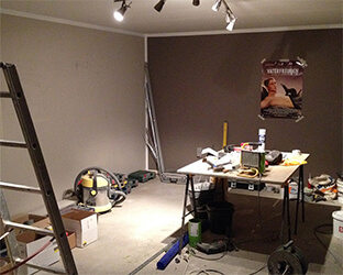 The aixFOAM home cinema will be built in this spare room.