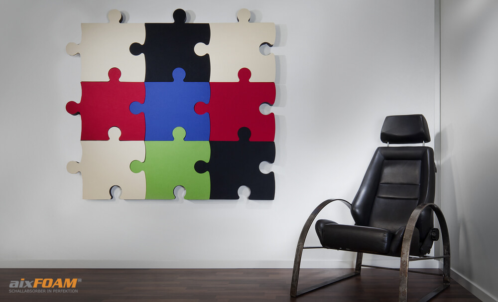 Design Schallabsorber Puzzle mit Akustikfilzkaschierung PUZZLE