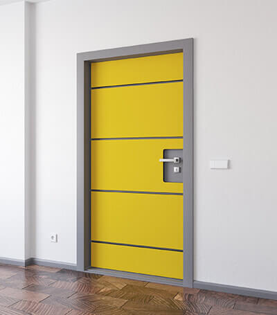 Self-adhesive door insulation set with felt surface in 20 attractive colors