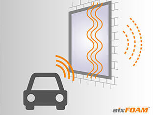 Ohne Schallschutz/ Schallisolierung transportieren Fenster und Türen Lärm ins Innere des Gebäudes.