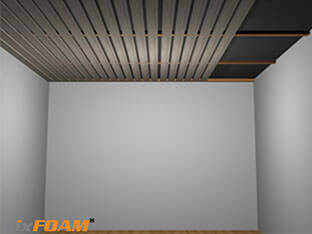 Acoustic foam SH007 soundproofing panel - Total coverage installation for ceiling soundproofing