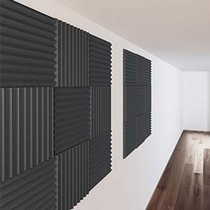Absorbeur acoustique carré avec profil triangulaire