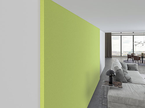 Akustische Wandverspannungen sind als Gestaltungselement in der Innenarchitektur ebenso beliebt wie als effektiver Schallschutz.